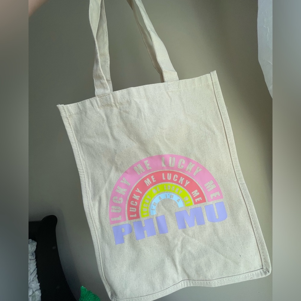 Phi Mu Canvas Tote Bag